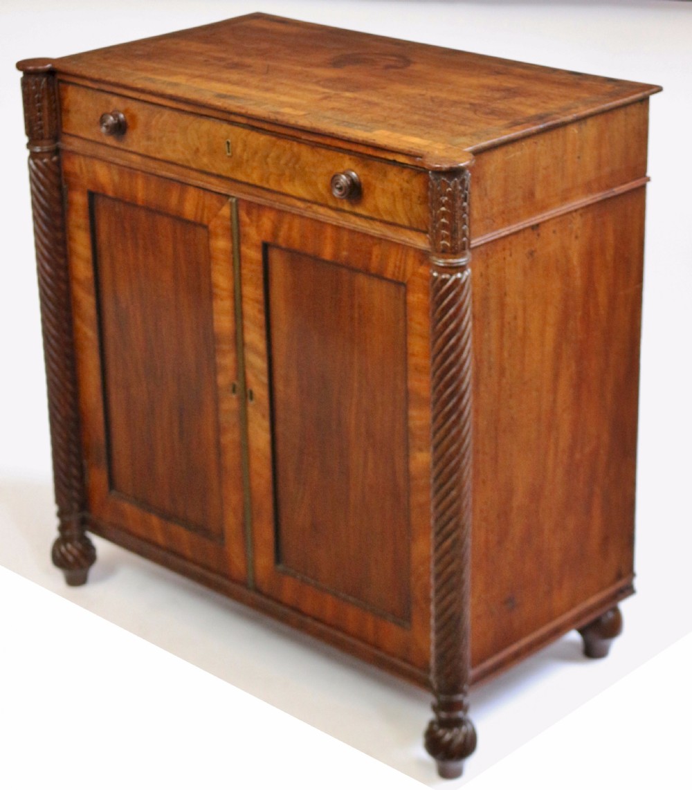 Regency Mahogany 2 Door Side Cupboard with Frieze Drawer View V