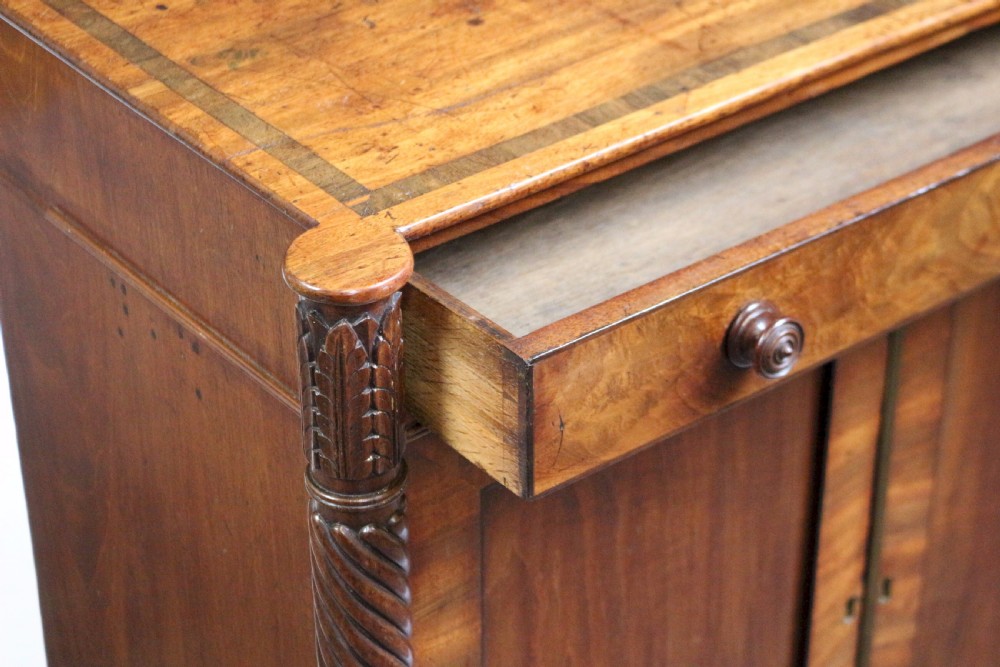 Regency Mahogany 2 Door Side Cupboard with Frieze Drawer View VIII