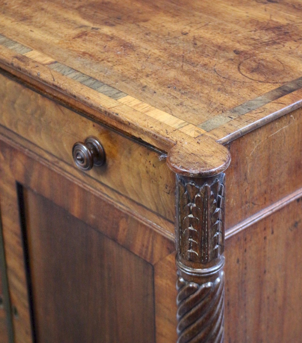 Regency Mahogany 2 Door Side Cupboard with Frieze Drawer View IX