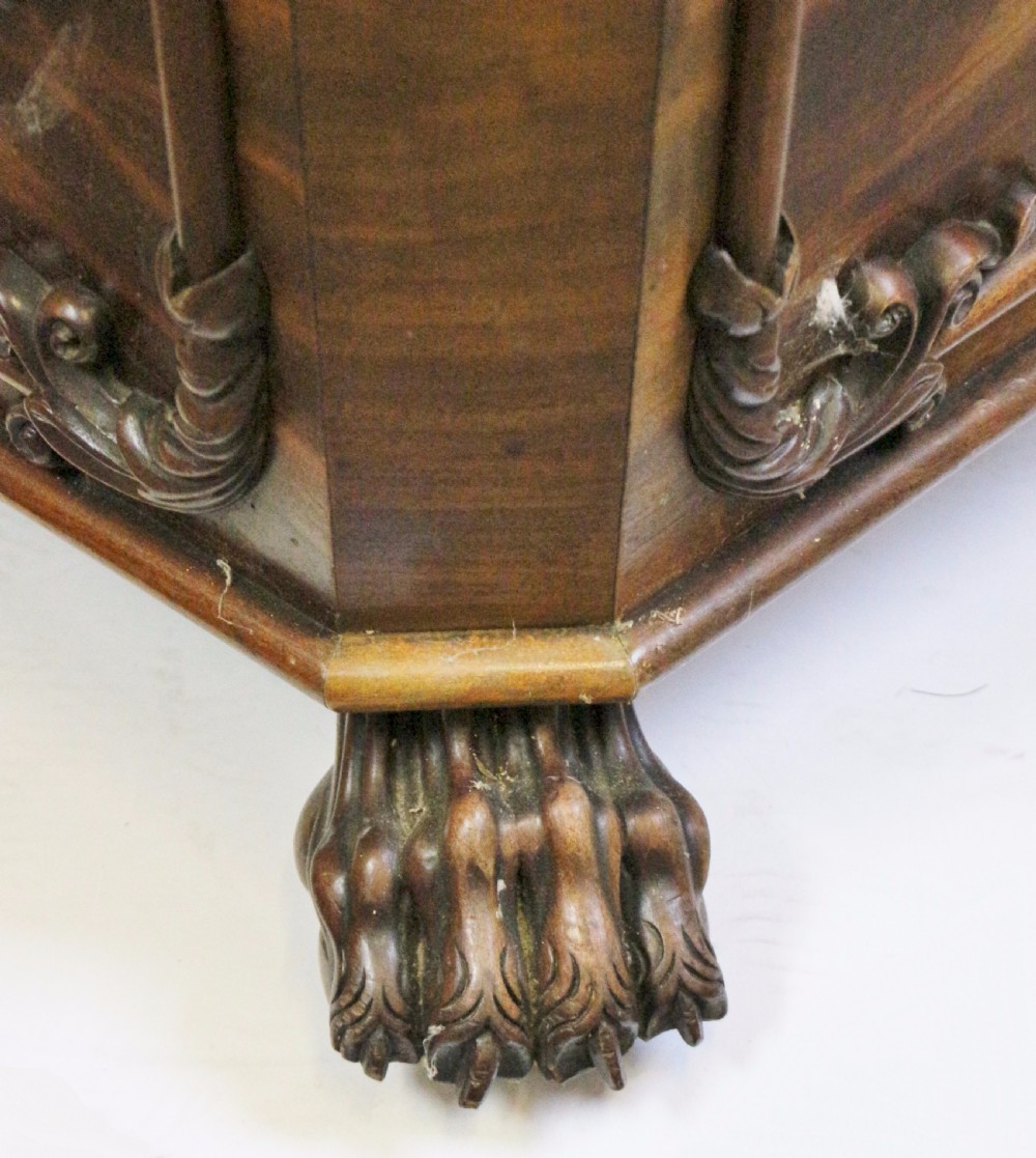 A Fine William 1V Mahogany Sarcophagus Wine Cooler with Carved Decoration View IX