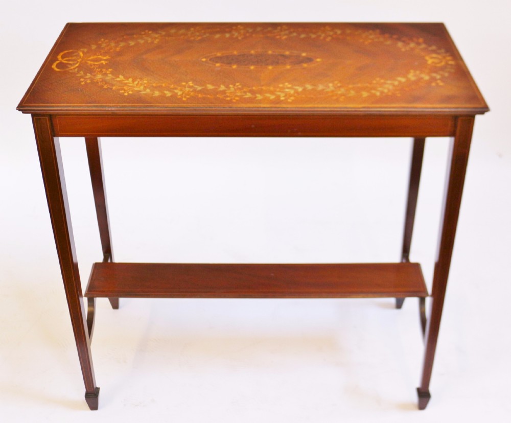 Edwardian Inlaid Mahogany Occasional Table View III