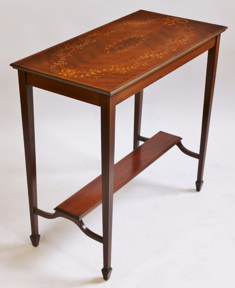 Edwardian Inlaid Mahogany Occasional Table View V