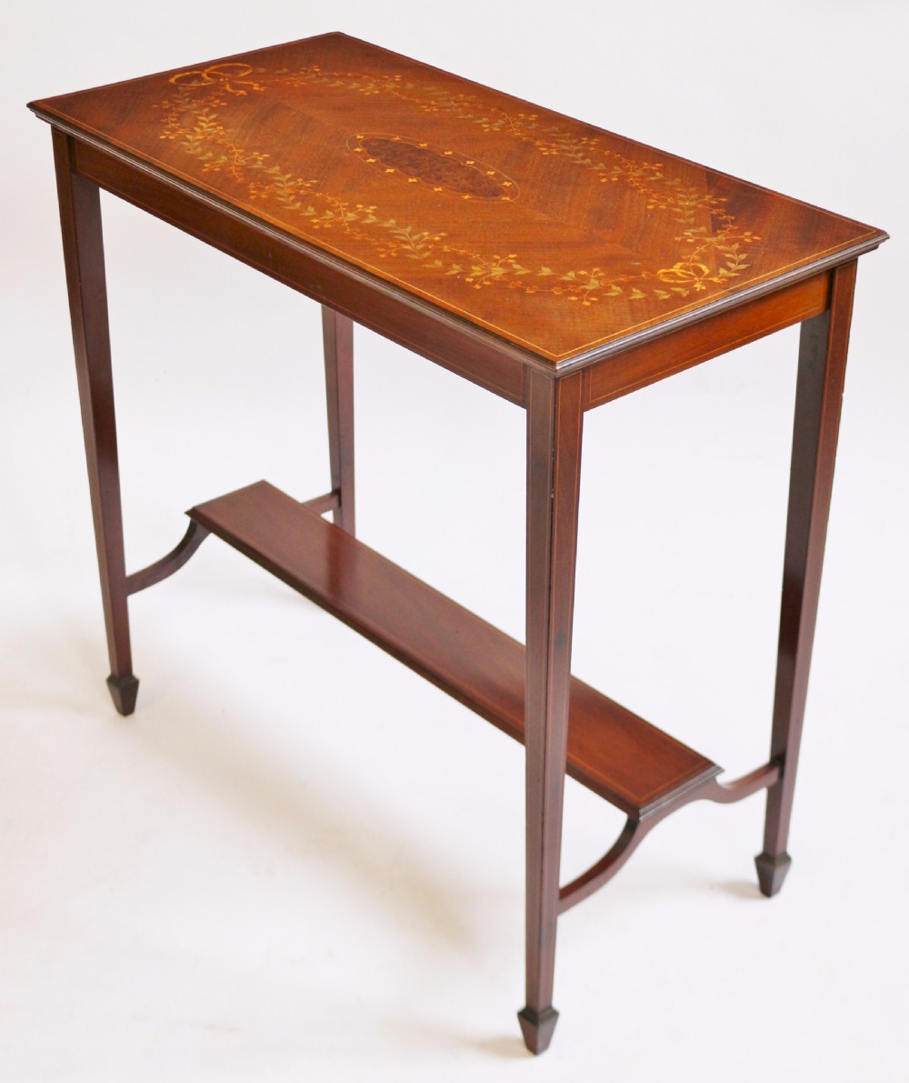 Edwardian Inlaid Mahogany Occasional Table View VI