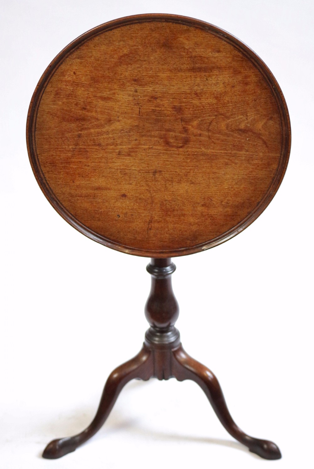 George 111 Mahogany Dished Tilt Top Tripod Wine Table View IV