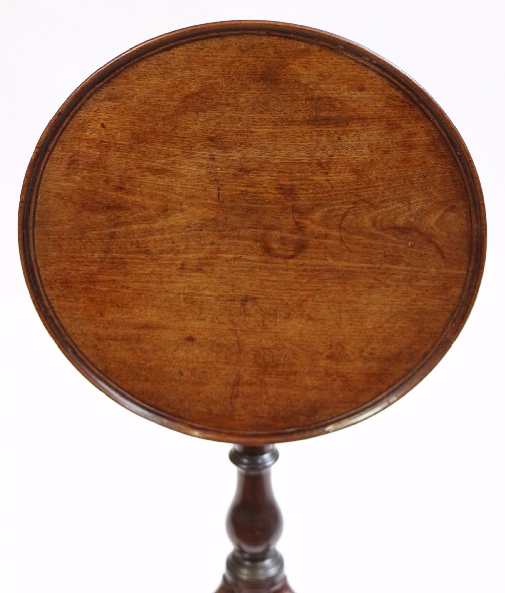 George 111 Mahogany Dished Tilt Top Tripod Wine Table View V