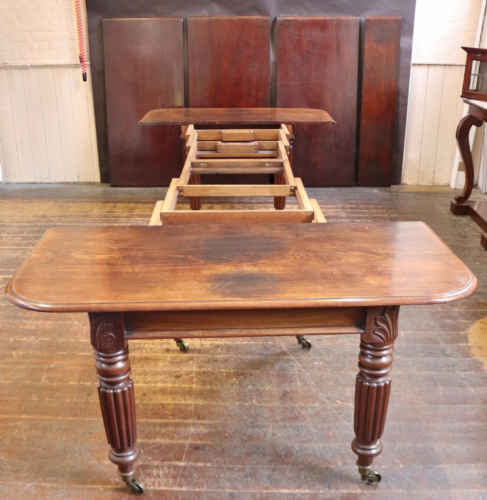 George IV Mahogany 'Imperial Action' Extending Dining Table.  View IV