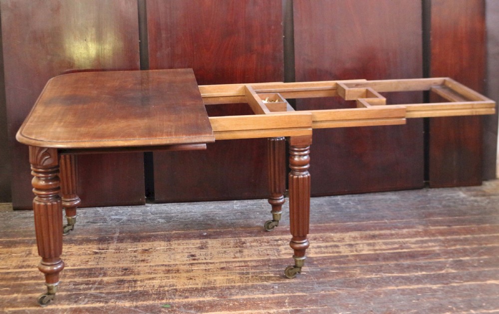 George IV Mahogany 'Imperial Action' Extending Dining Table.  View VI