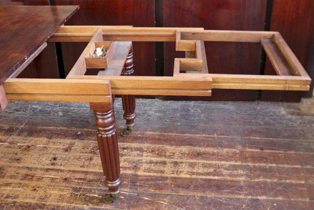 George IV Mahogany 'Imperial Action' Extending Dining Table.  View VII