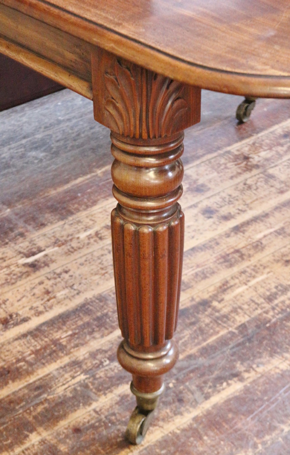 George IV Mahogany 'Imperial Action' Extending Dining Table.  View IX