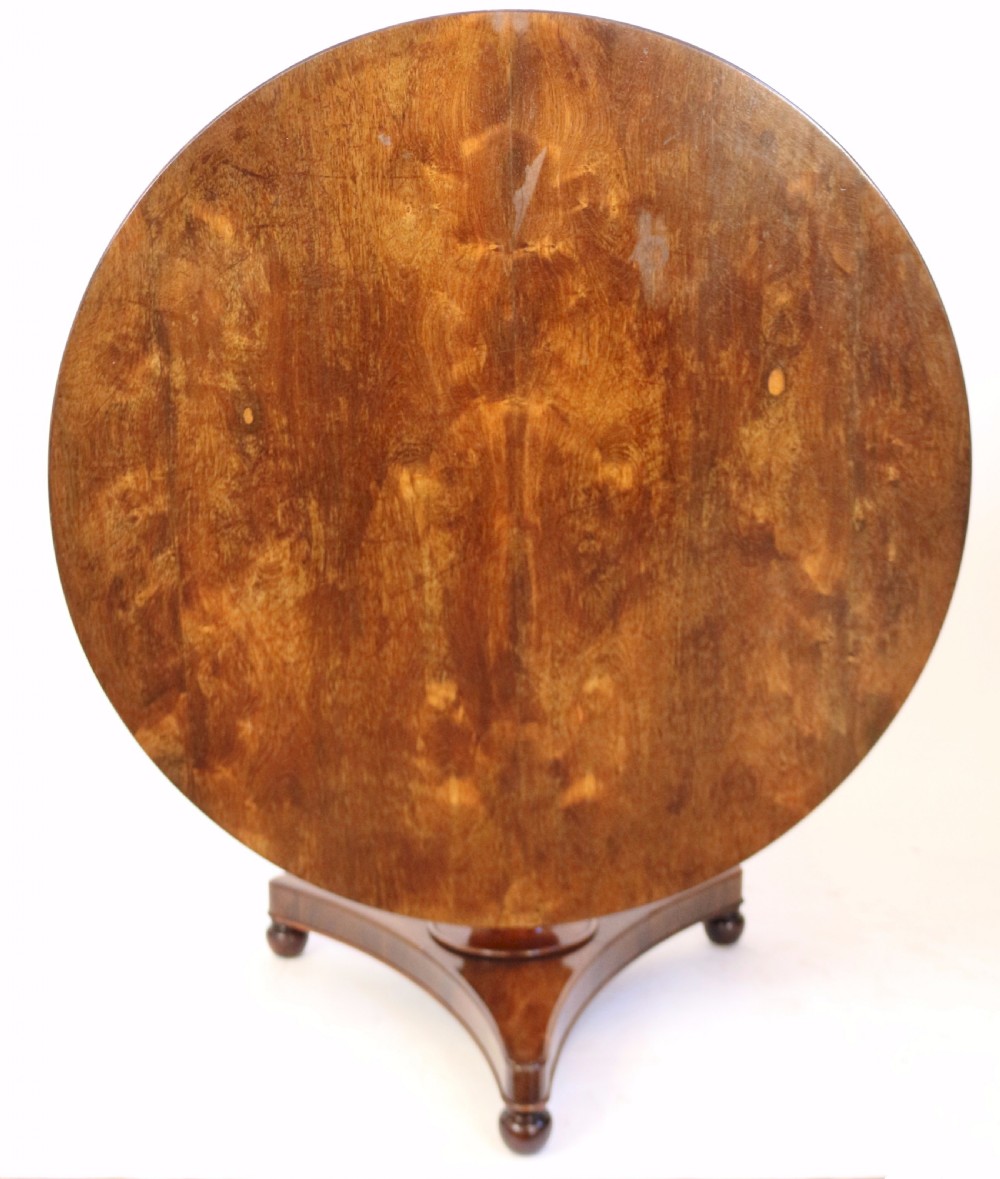 William 1V Rosewood Round Tilt Top Pedestal Centre Table. View III