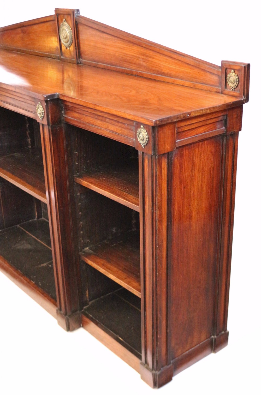Early 19C Breakfront Open Dwarf Bookcase. View X