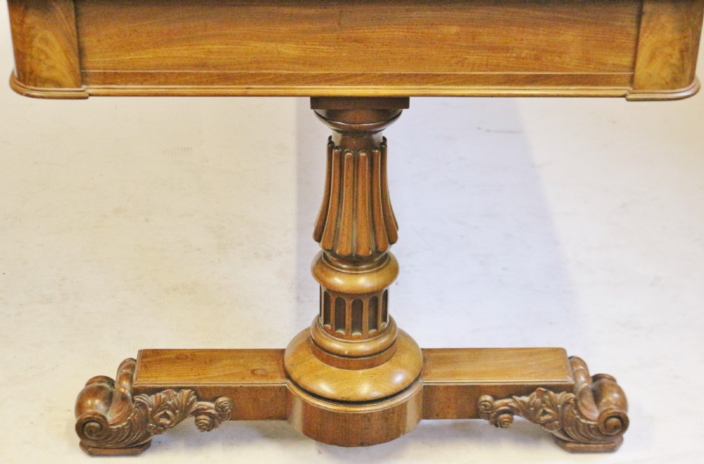 George 1V Mahogany 6 Drawer End Support Partners Writing Table in the Manner of Gillows View X