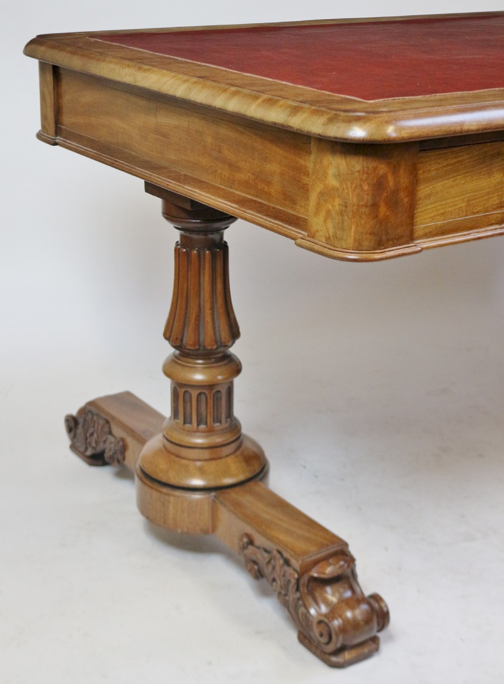 George 1V Mahogany 6 Drawer End Support Partners Writing Table in the Manner of Gillows View XIII