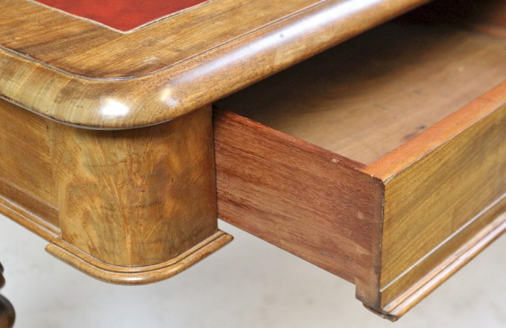 George 1V Mahogany 6 Drawer End Support Partners Writing Table in the Manner of Gillows View XVI