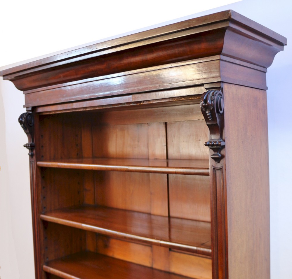 Victorian Mahogany Pair of Open Top Bookcases View V