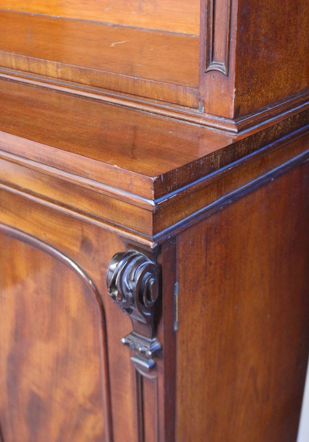 Victorian Mahogany Pair of Open Top Bookcases View VII