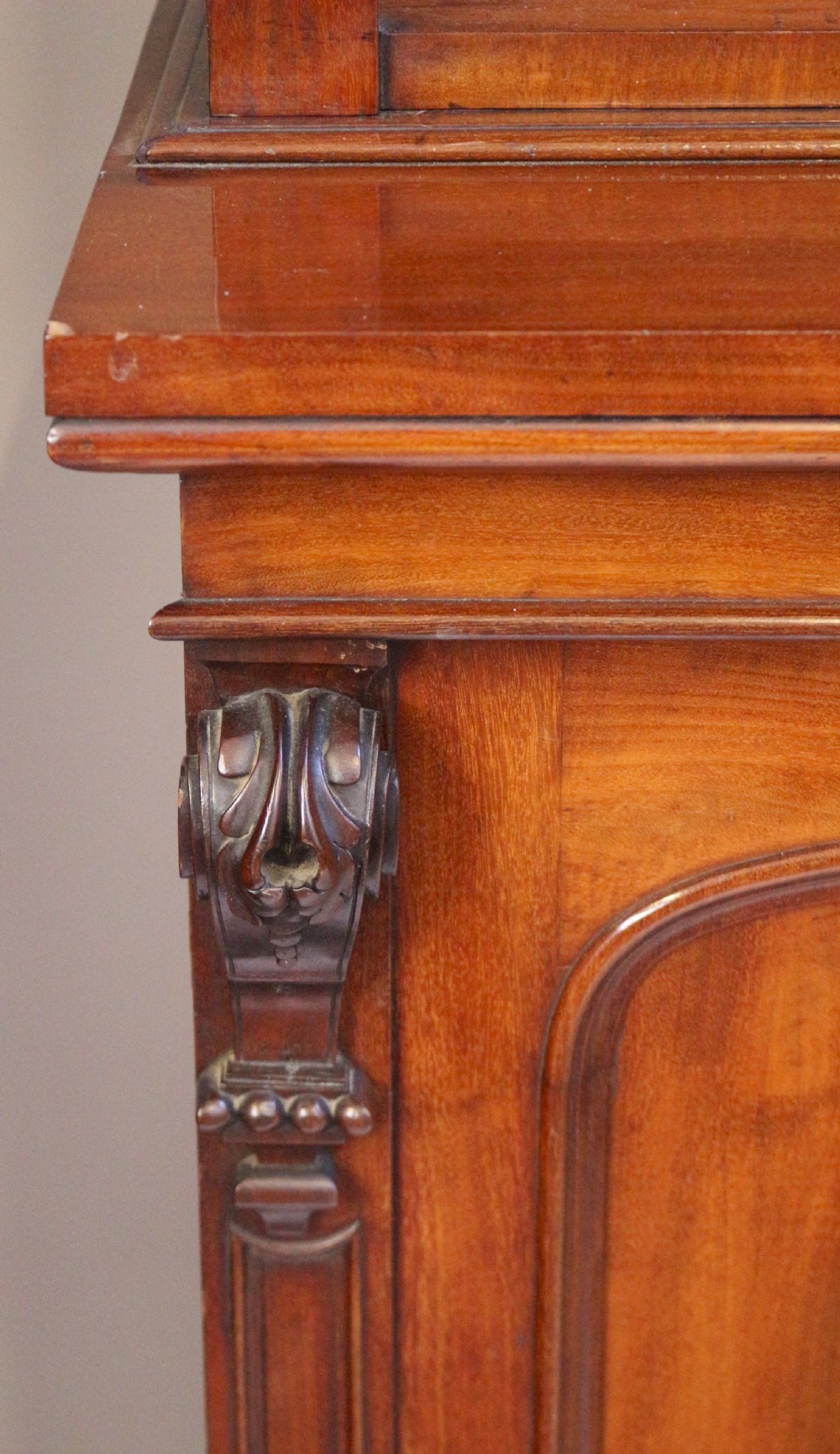 Victorian Mahogany Pair of Open Top Bookcases View VIII