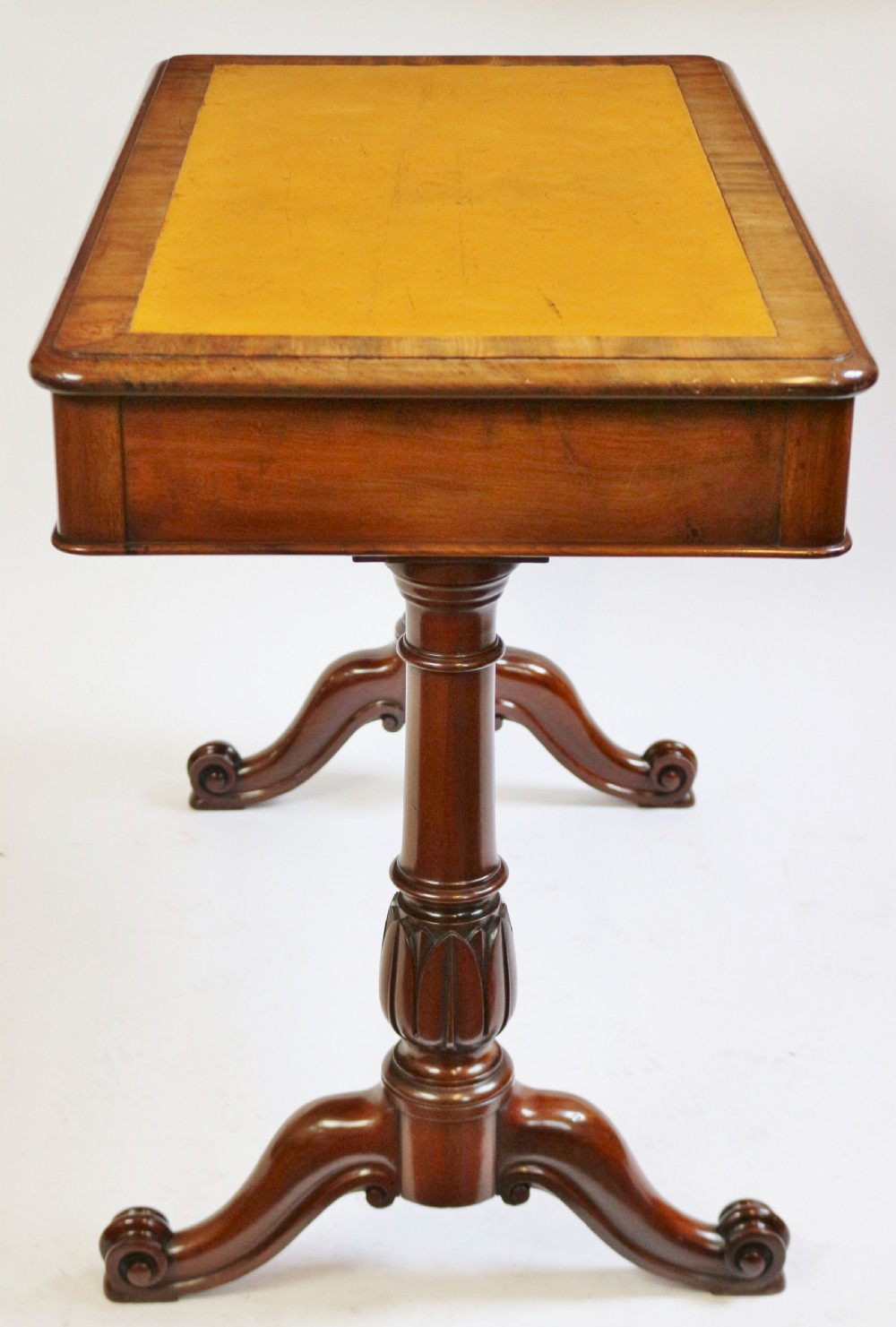 William 1V Mahogany 2 Drawer End Support Writing Table View VII