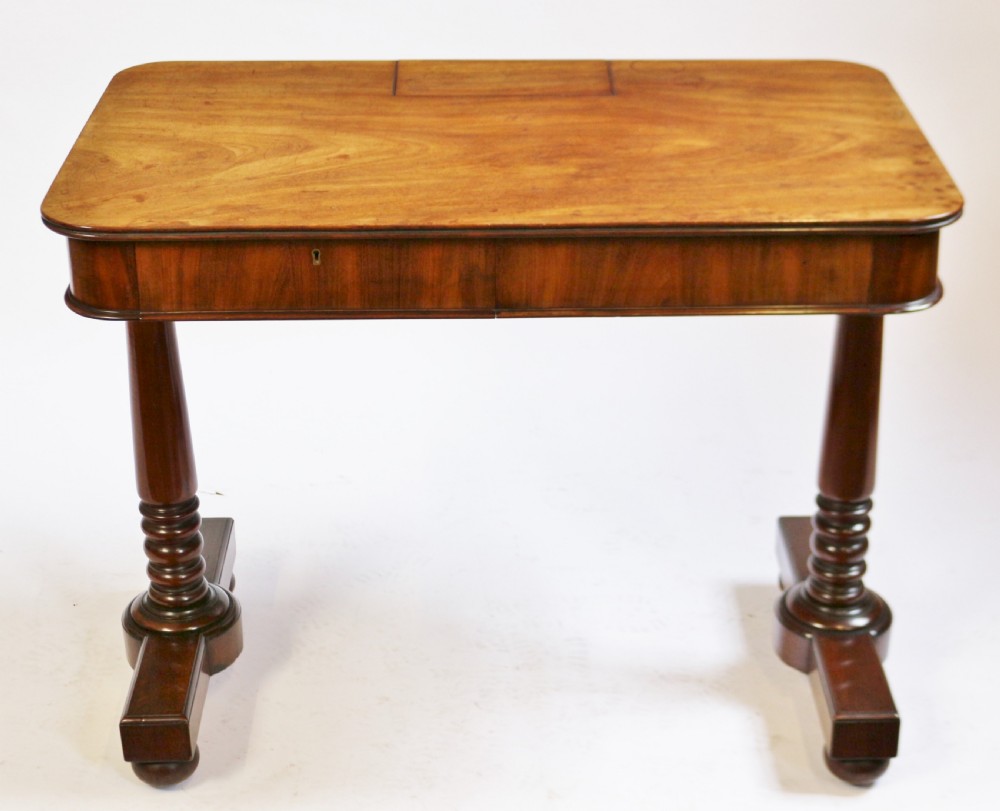 William 1V Mahogany End Support 'Chamber' Writing Table