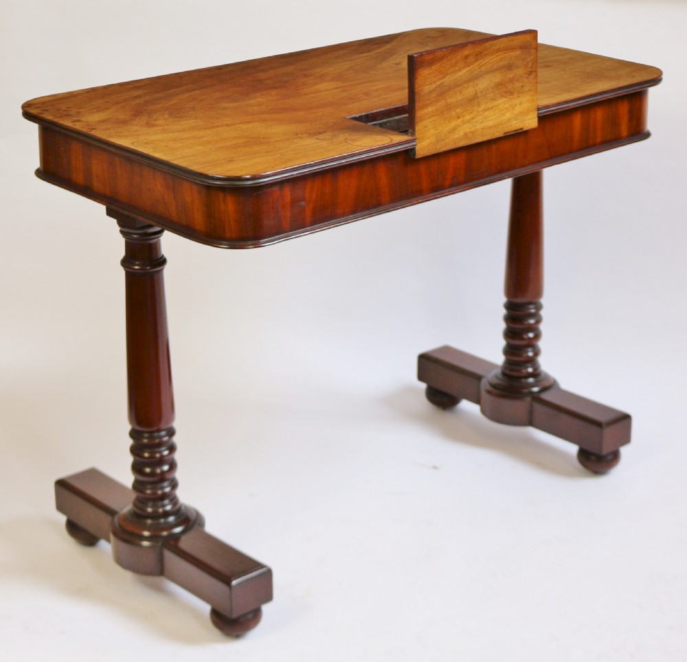 William 1V Mahogany End Support 'Chamber' Writing Table View IV