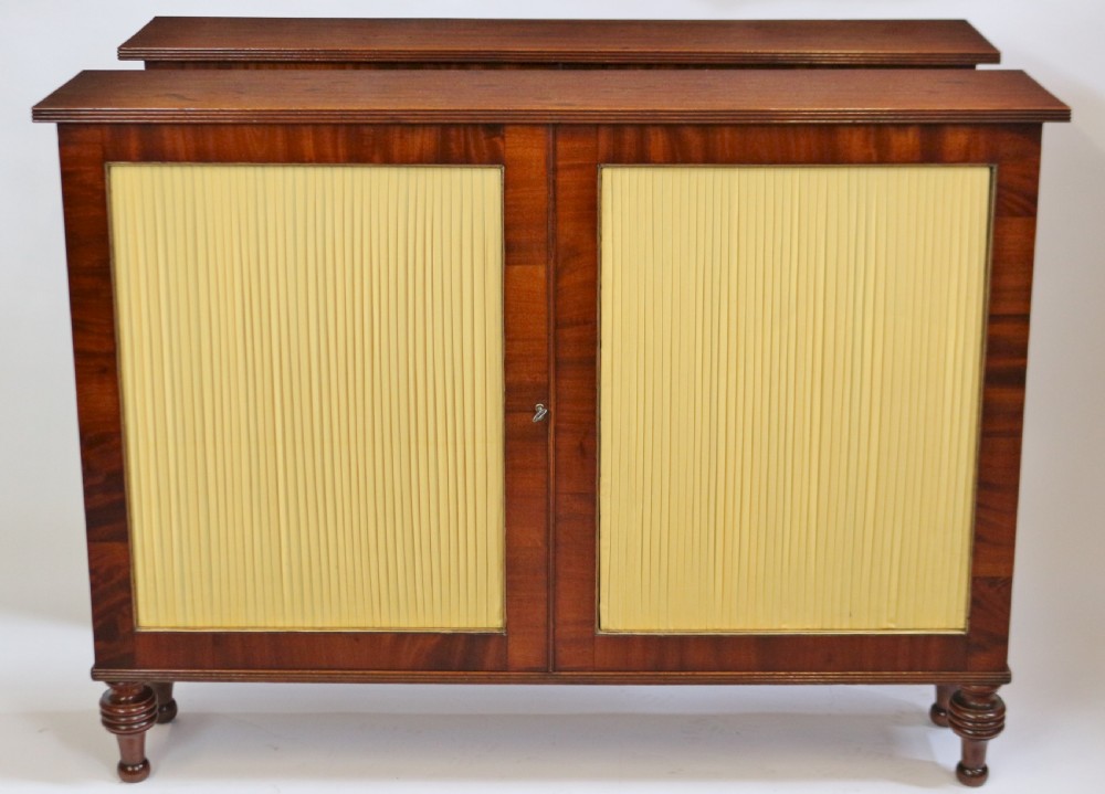 Regency Mahogany Pair of Slim Side Cabinets View VI