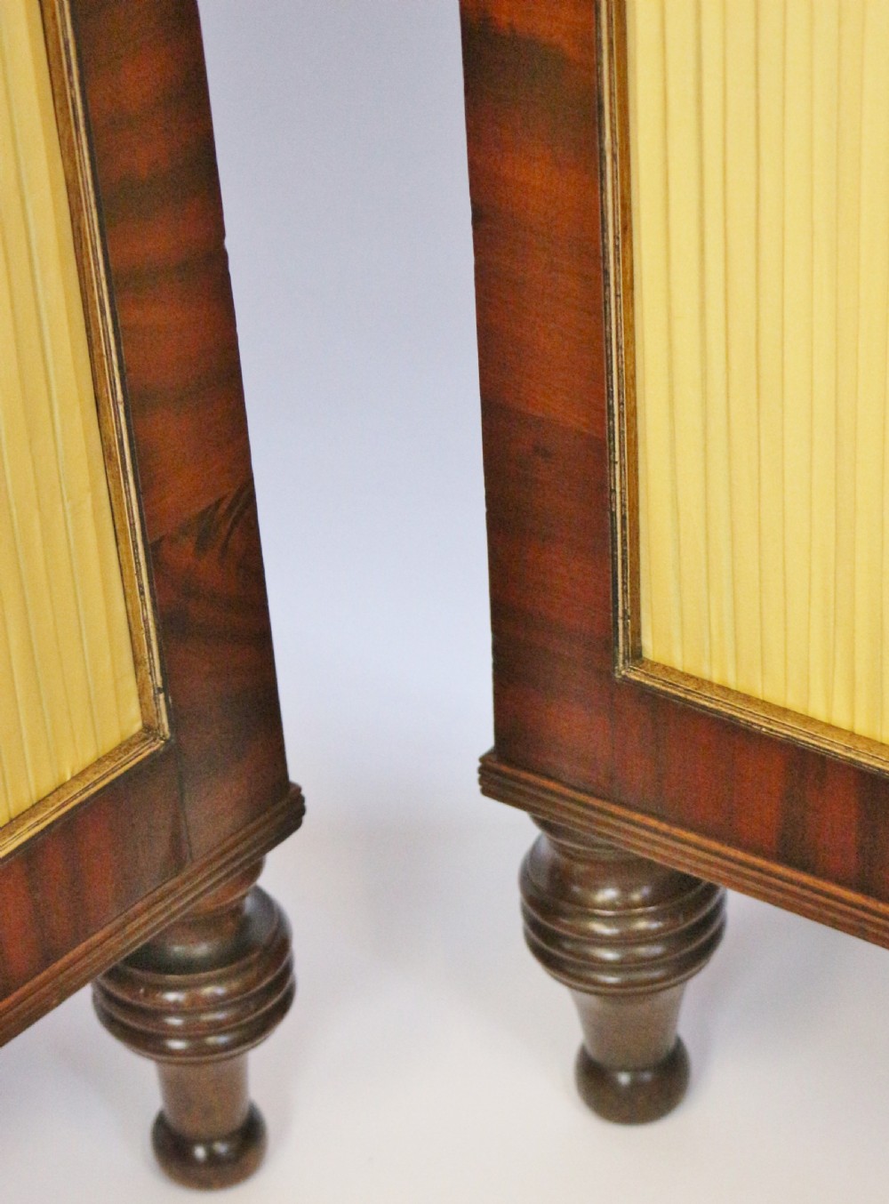 Regency Mahogany Pair of Slim Side Cabinets View XI
