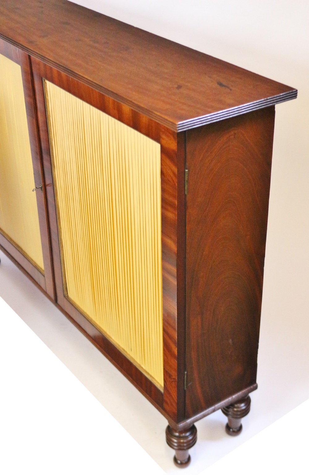 Regency Mahogany Pair of Slim Side Cabinets View XII