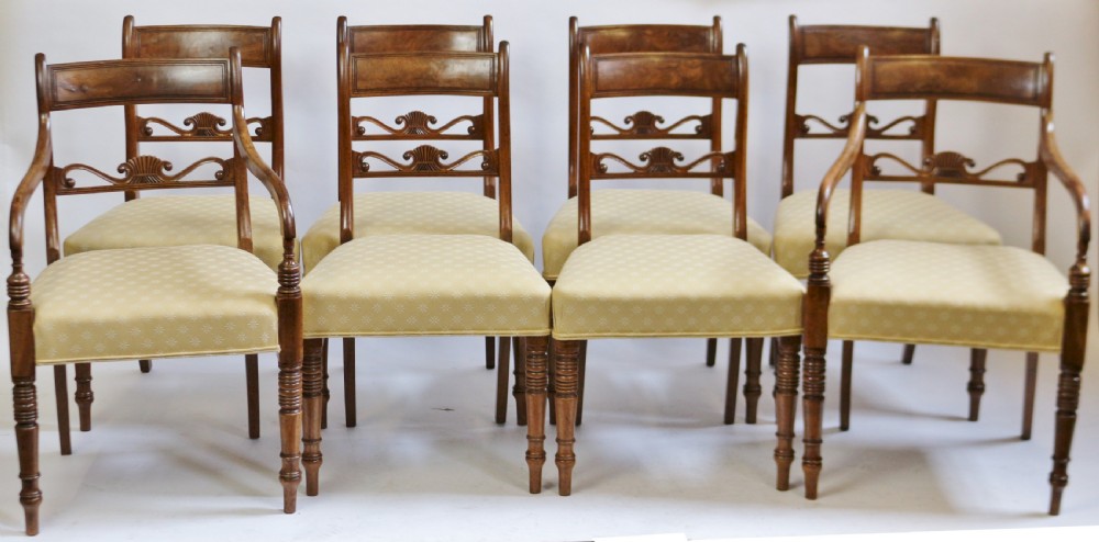 George 111 Mahogany Set of 6 & 2 Dining Chairs View II