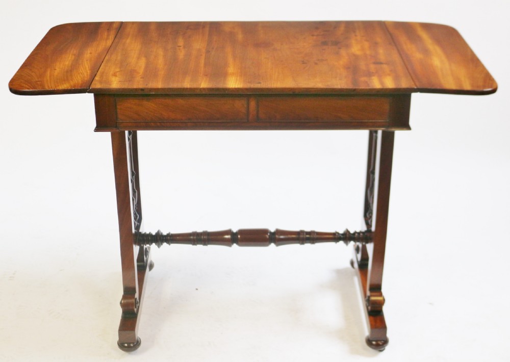 A Fine Regency Mahogany Small 2 Drawer End Support Sofa Table View V