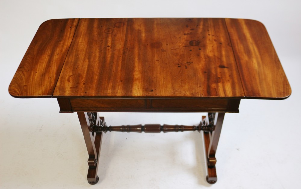 A Fine Regency Mahogany Small 2 Drawer End Support Sofa Table View VI