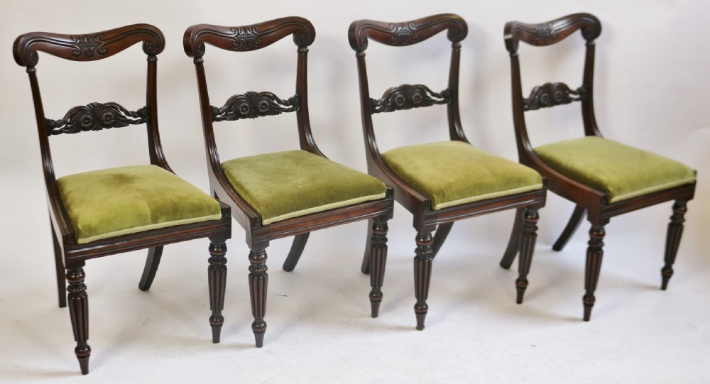 George 1V Mahogany Set of 4 Single Dining Chairs in the Manner of Gillows View III