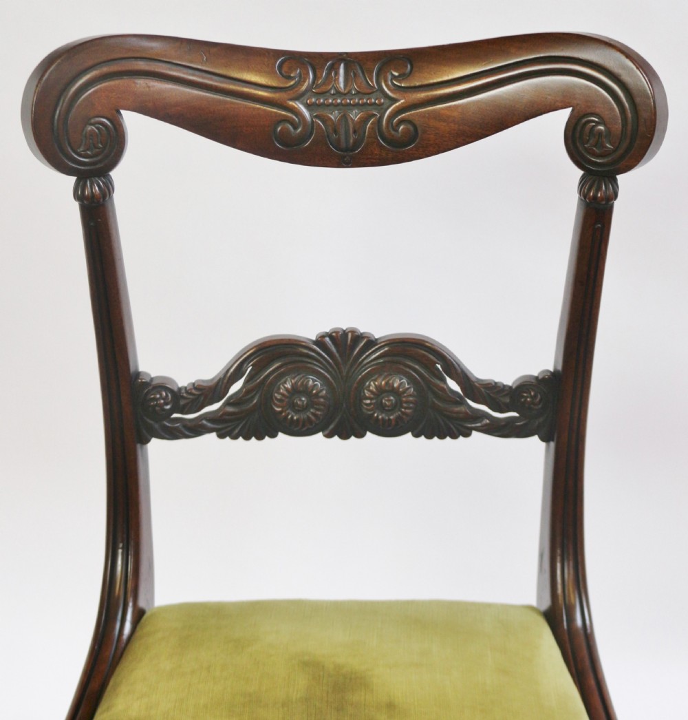George 1V Mahogany Set of 4 Single Dining Chairs in the Manner of Gillows View V
