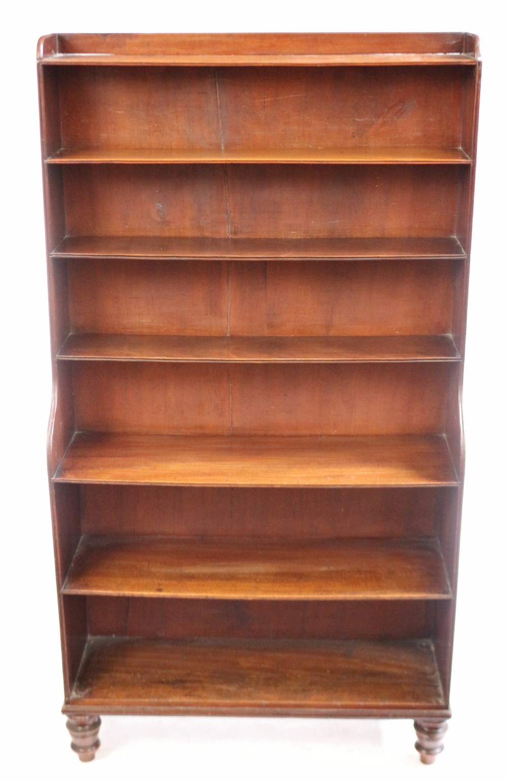 George 111 Mahogany 'Waterfall' Open Bookcase