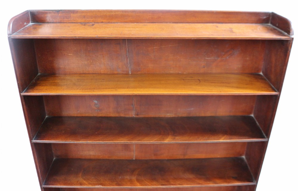 George 111 Mahogany 'Waterfall' Open Bookcase View IV