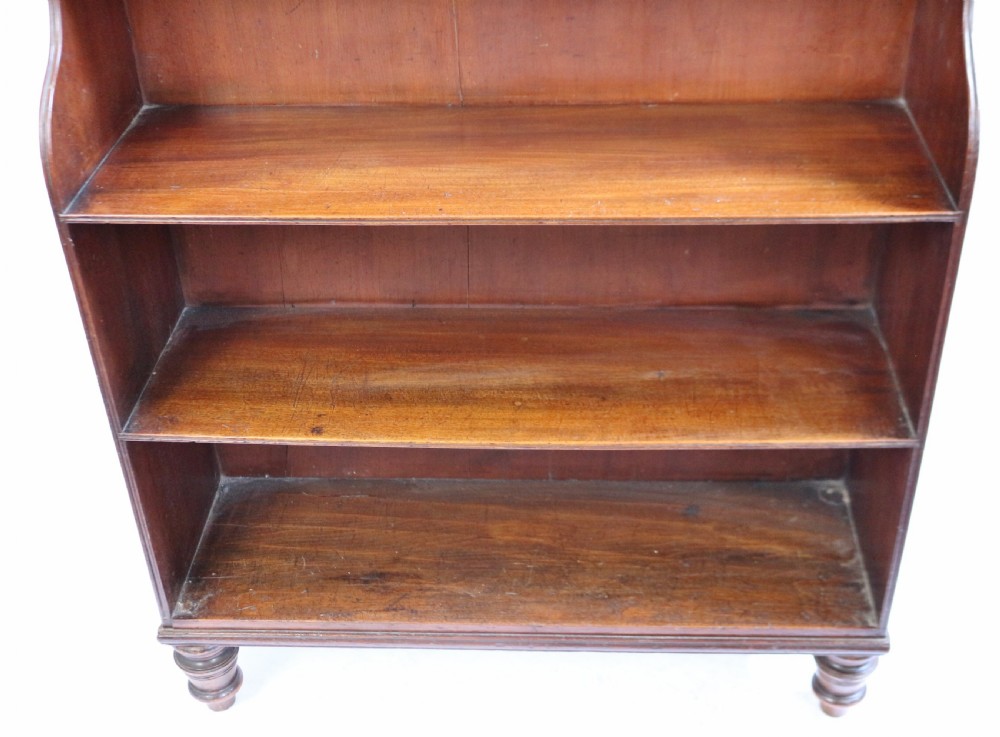 George 111 Mahogany 'Waterfall' Open Bookcase View V