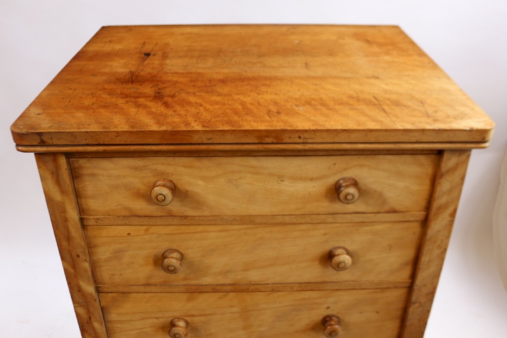 Victorian Satin Birch 6 Drawer Wellington Chest by Holland & Son View II
