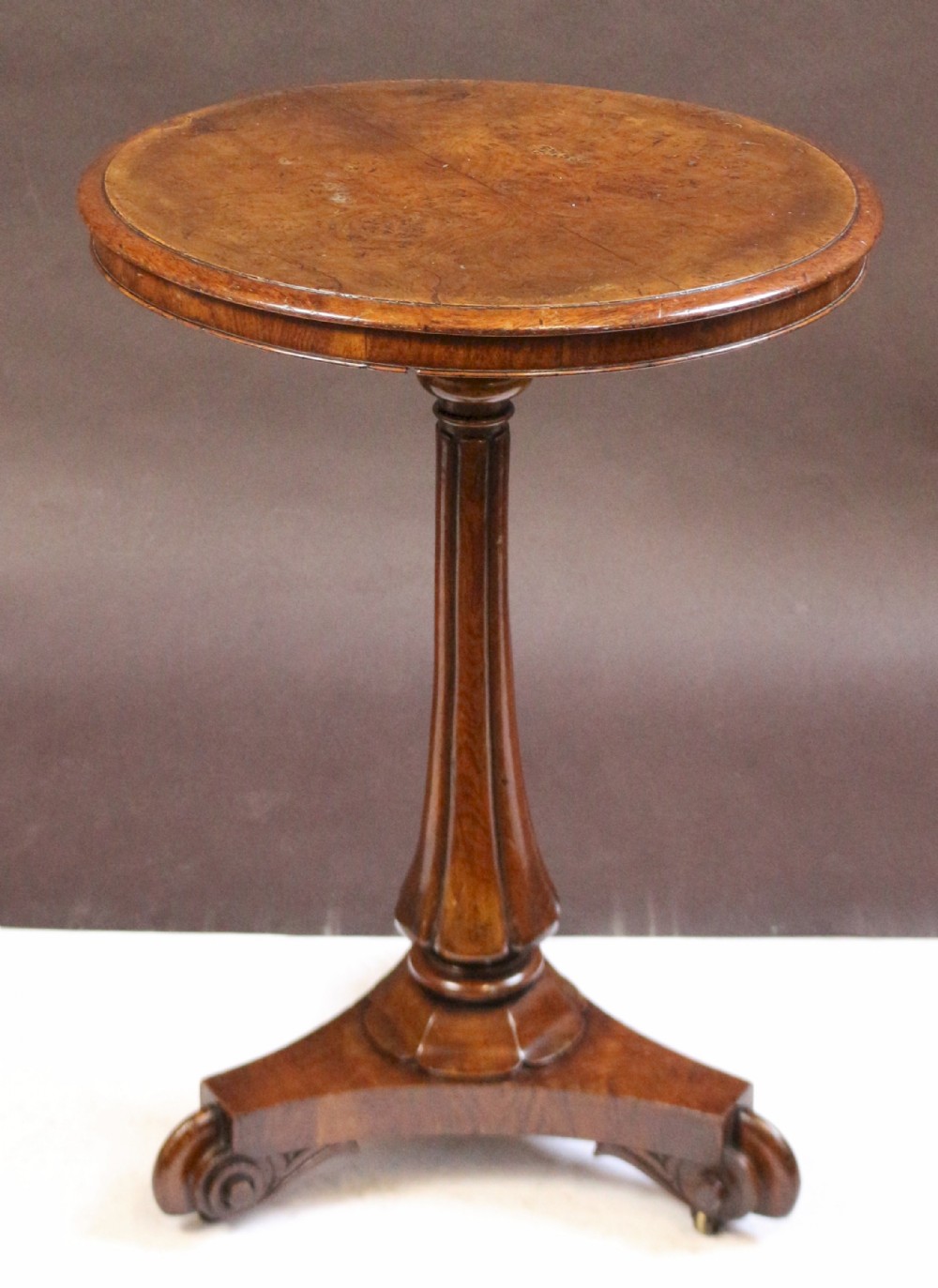 Early Victorian Pollard Oak Circular Wine Table