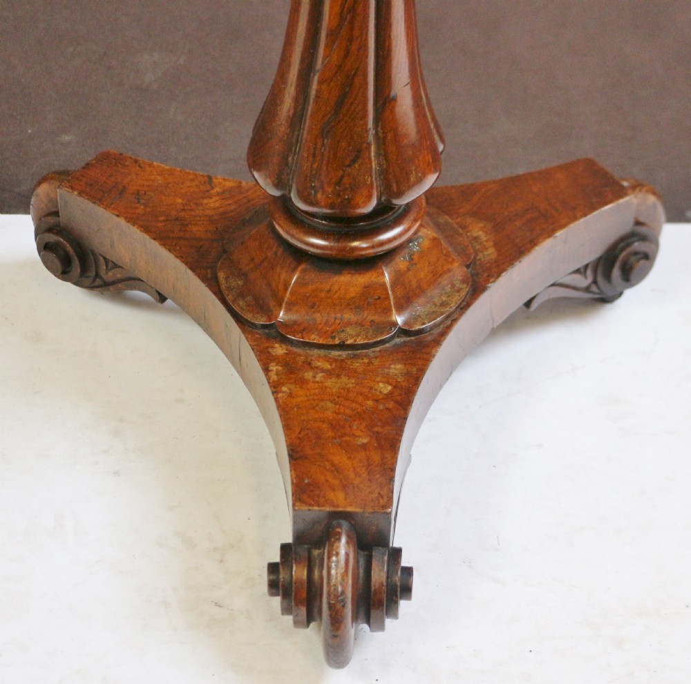 Early Victorian Pollard Oak Circular Wine Table View IV