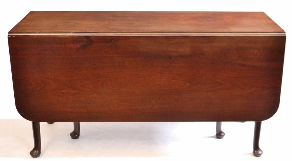 George 111 Large Mahogany 6 Leg Clubfoot Dropleaf Table