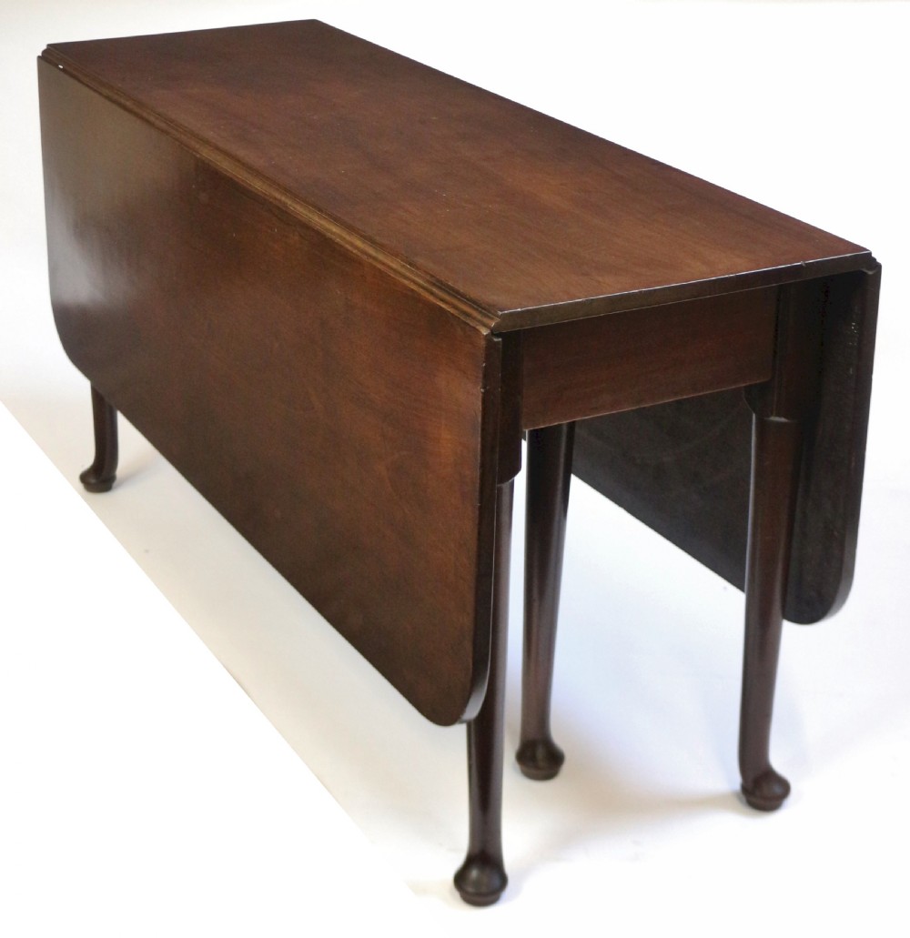 George 111 Large Mahogany 6 Leg Clubfoot Dropleaf Table View IV