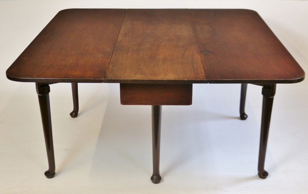 George 111 Large Mahogany 6 Leg Clubfoot Dropleaf Table View V