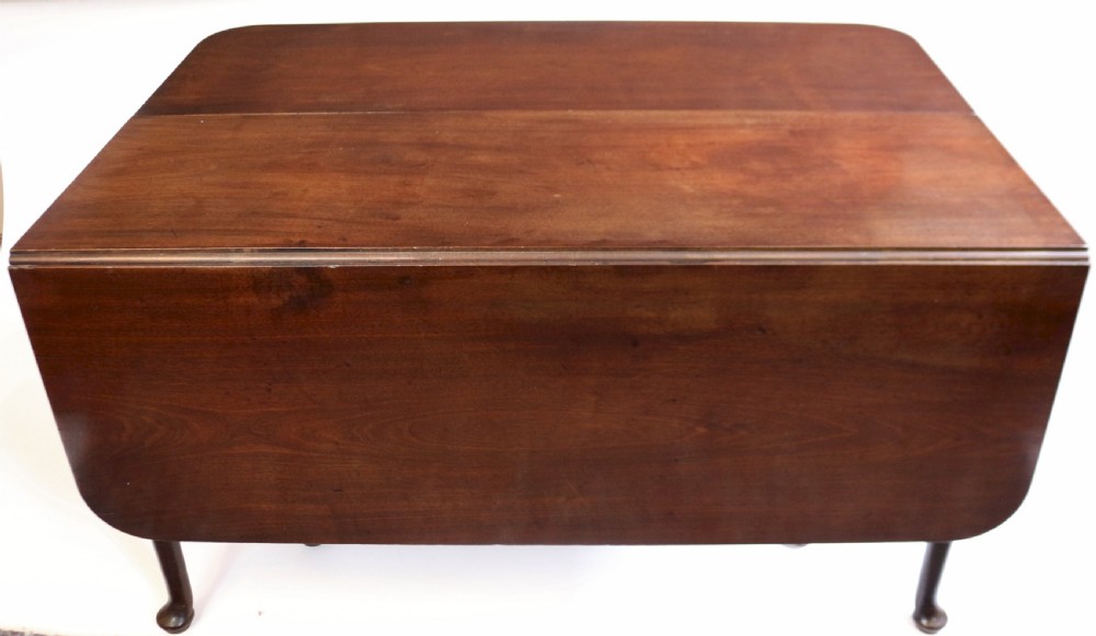George 111 Large Mahogany 6 Leg Clubfoot Dropleaf Table View VI