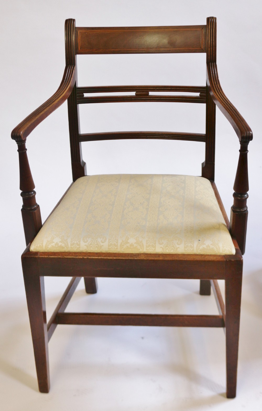 George 111 Mahogany Set of 6 & 2 Dining Chairs on Square Tapered Legs View V