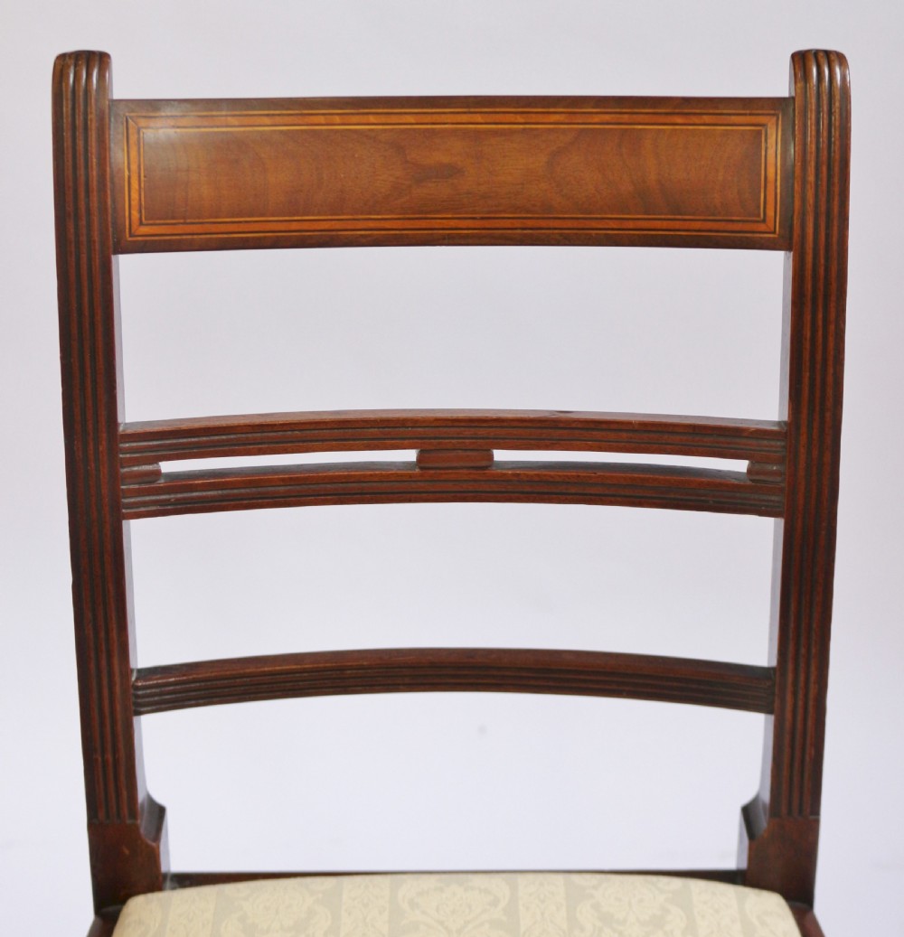 George 111 Mahogany Set of 6 & 2 Dining Chairs on Square Tapered Legs View VIII
