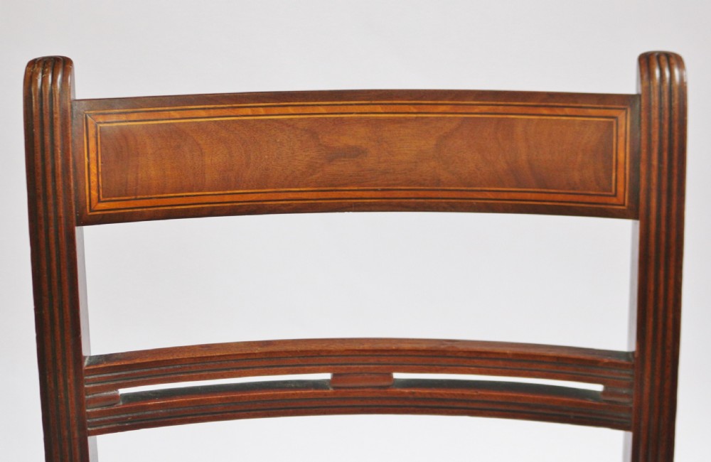 George 111 Mahogany Set of 6 & 2 Dining Chairs on Square Tapered Legs View IX