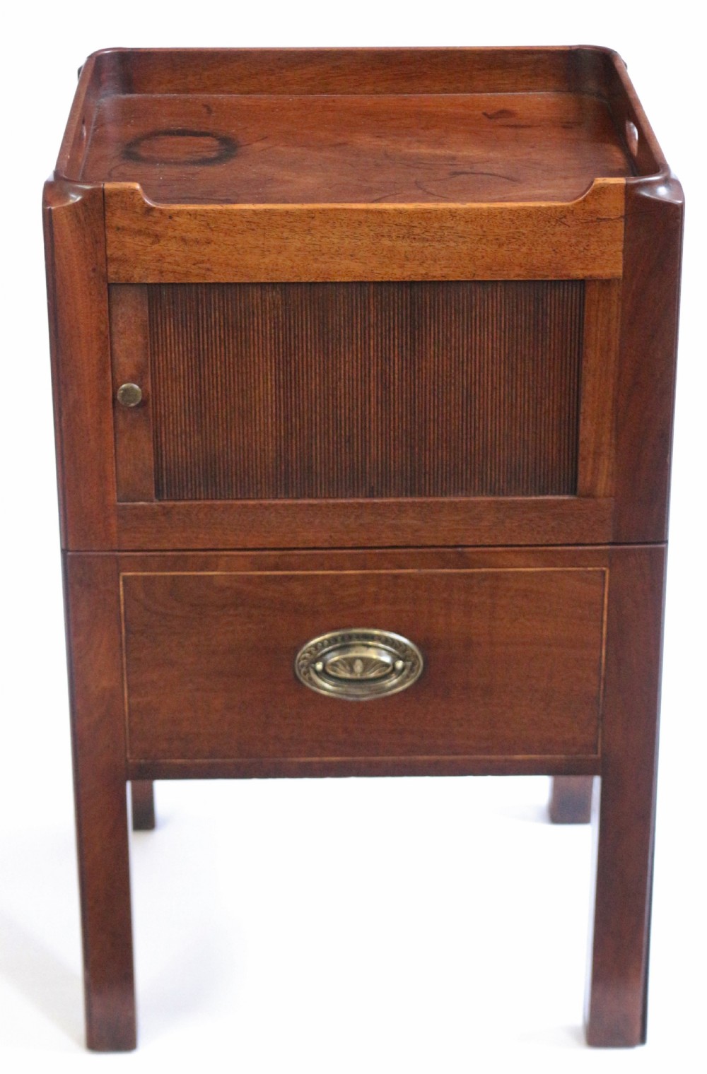 George 111 Mahogany Tray Top Bedside Commode