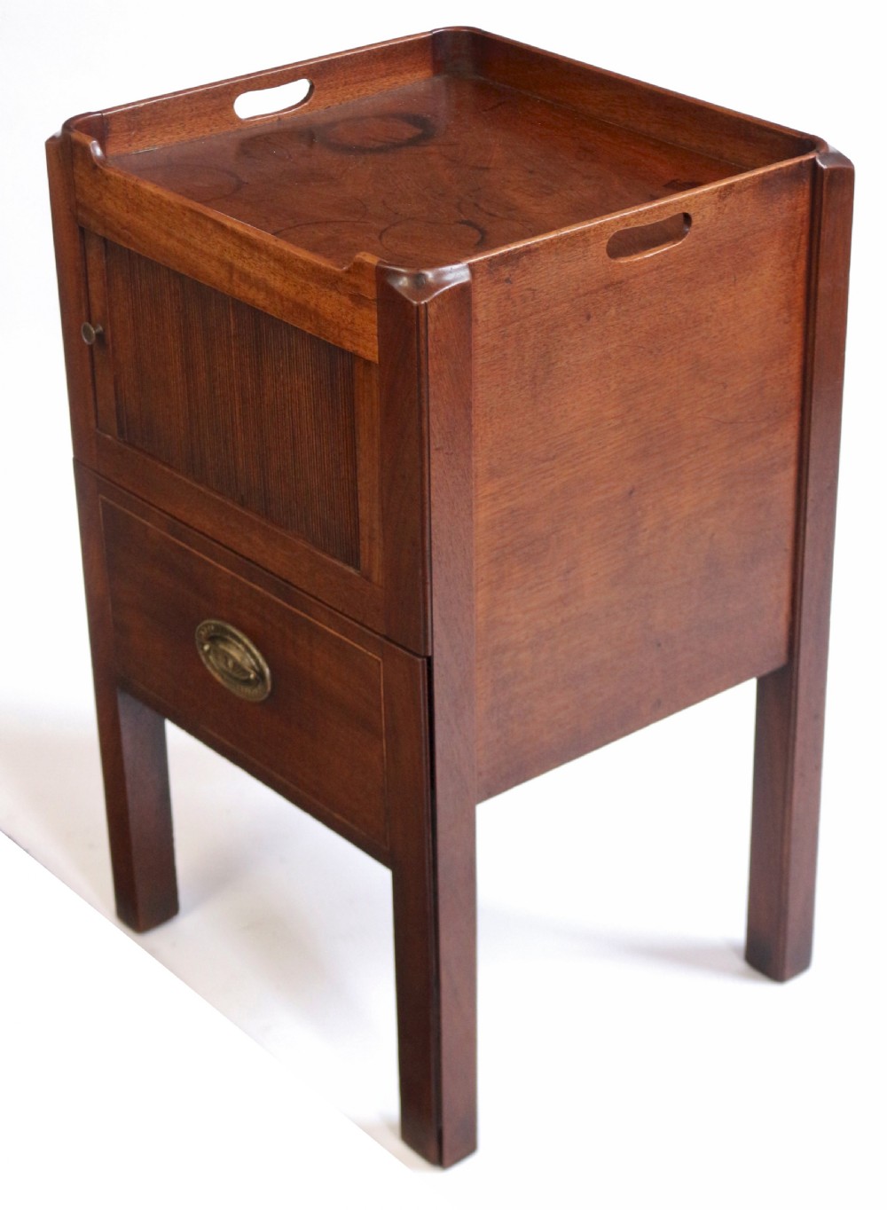 George 111 Mahogany Tray Top Bedside Commode View IV