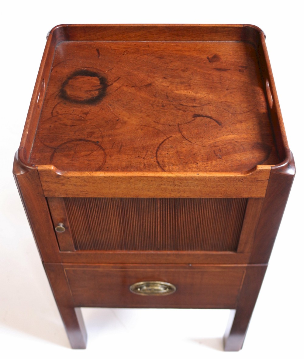 George 111 Mahogany Tray Top Bedside Commode View V