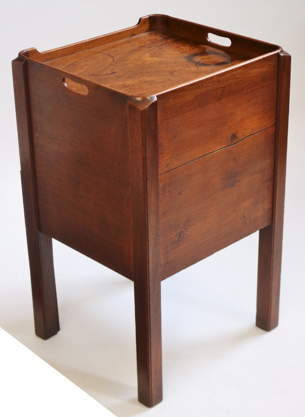 George 111 Mahogany Tray Top Bedside Commode View VI