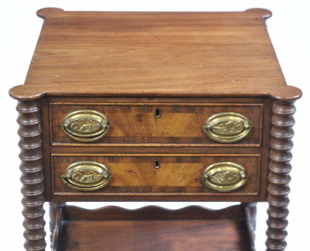 George 1V Mahogany 2 Drawer 2 Tier Lamp Table View VI